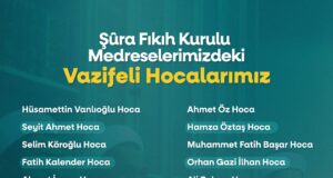 Şura fıkıh kurulunda olan hocaların ismi yayınlandı